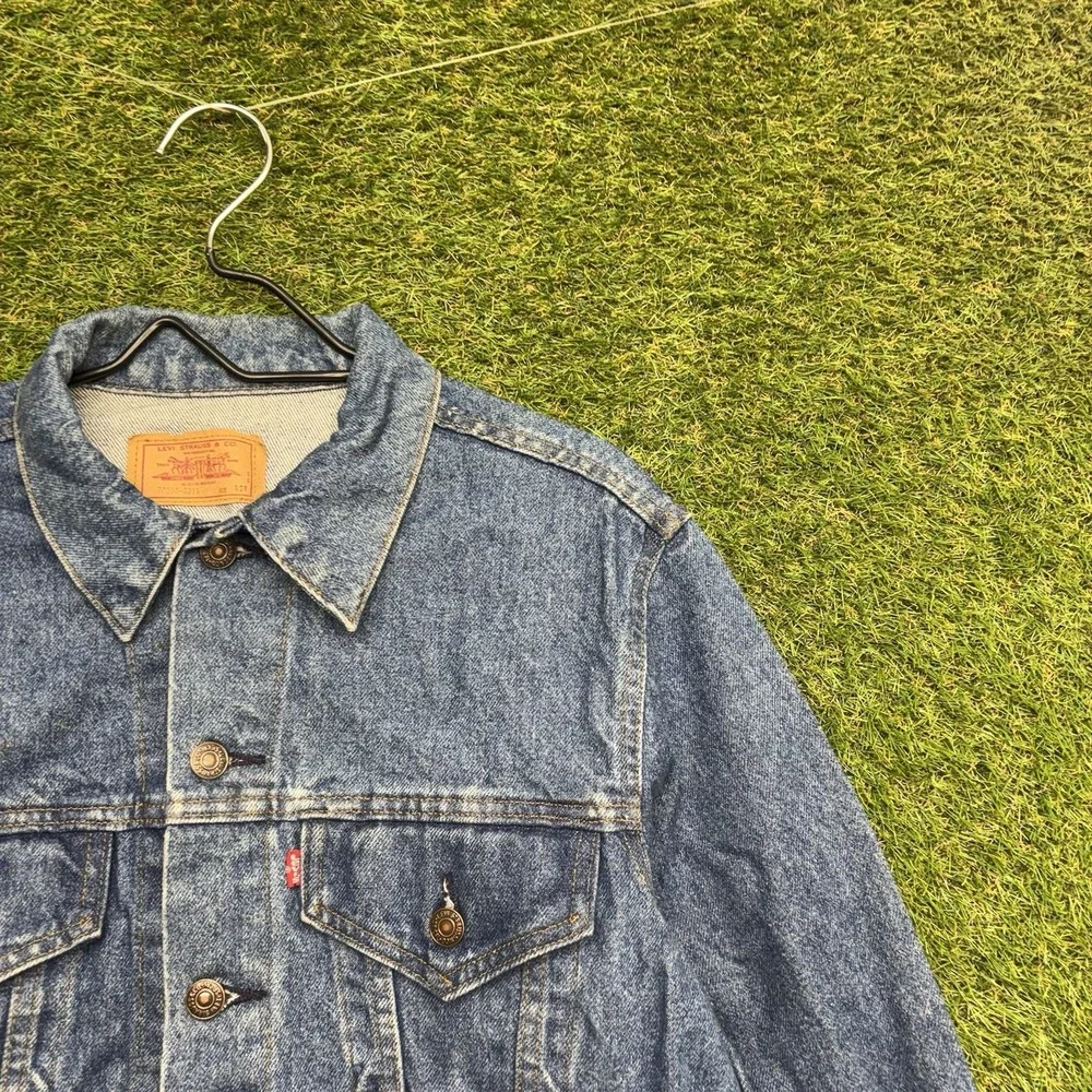 Vintage 70s Levis Denim Jacket Mens 42R Button Front Type 3 Trucker 70506-0214